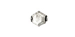 Silver (plated) Hexagon 12x11mm