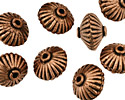 Antique Copper Corrugated Saucer 11x14mm