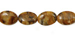 Yellow Zebra Jasper Flat Oval 14x10mm