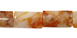 Red Brioche Agate Thin Pillow 20x12mm