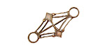 Stampt Copper (plated) Diamond Filigree Connector 31x16mm