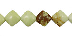 Lemon Chrysoprase (w/ matrix) Diamond 12mm