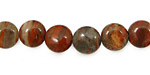 Gray Rainbow Jasper Puff Coin 10mm