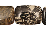 Black Silver Leaf Thin Pillow 30x22mm
