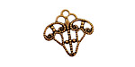 Stampt Antique Copper (plated) Blooming Flower Filigree 21x20mm