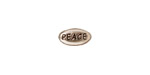 TierraCast Antique Rhodium (plated) Peace Word Bead 11x6mm