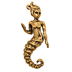 Green Girl Gold (plated pewter) Seahorse Woman