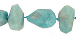 Peruvian Amazonite Side Faceted Nugget 6-20x7-22mm