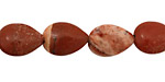 Red Bend Jasper Flat Teardrop 14x10mm
