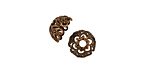 Stampt Antique Copper (plated) Beaded Star of David Bead Cap 10x5mm