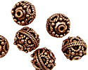 Antique Copper Round w/ Roped Arcs 12mm