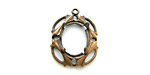 Vintaj Natural Brass Open Work Setting 14x10mm