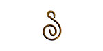 Vintaj Natural Brass Swirl Drop 10x15mm