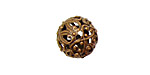 Stampt Copper (plated) Filigree Ball 14mm