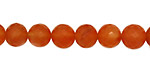Carnelian (natural-orange) Faceted Round 7-9mm