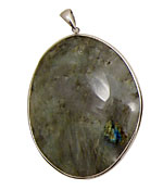 Labradorite Freeform Pendant in Sterling Silver