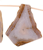 Chalcedony Natural Edge Flat Freeform Drops Graduated 18-39x30-55mm