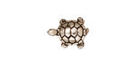 TierraCast Antique Silver (plated) Turtle Bead 15x12mm