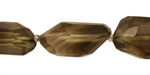 Smoky Quartz (yellow) Faceted Nugget 20-30x11-20mm