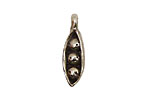 Green Girl Pewter Pea Pod 9x27mm
