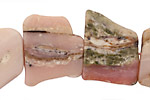 Pink Opal Freeform Flat Rough Slabs 13-22x14-23mm