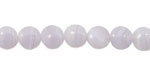 Blue Lace Agate Puff Coin 8mm
