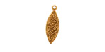 Stampt Antique Gold (plated) Decorative Horse Eye Charm 6x20mm