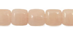 Peach Jade (nat.) Puff Square 12mm
