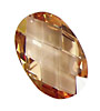 Champagne Faceted Oval 20x30mm