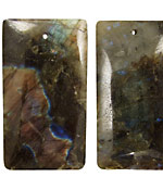 Labradorite Rectangular Pendant 28x50mm