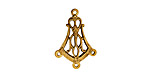 Stampt Antique Gold (plated) Nouveau 3-Ring Drop Connector 14x20mm