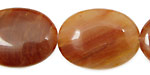 Red Line Quartz Flat Oval 30x22mm