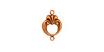 Stampt Antique Copper (plated) Fleur de Lis Link 10x15mm
