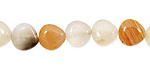 Mandarin Sardonyx Flat Teardrop 12mm