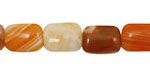 Orange Botswana Agate Thin Pillow 14x10mm