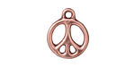 TierraCast Antique Copper (plated) Peace Charm 15x19mm