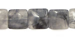 Natural Silver Quartz Puff Square 15mm