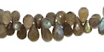 Labradorite Faceted Teardrop 5x7-9mm