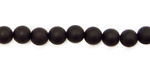 Brazil Black Stone (matte-finish) Round 6mm