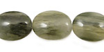 Green Line Quartz Flat Oval 20x15mm