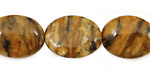 Yellow Zebra Jasper Flat Oval 20x15mm