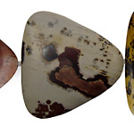 Coffee Bean Jasper Triangle Pendant 40x40mm