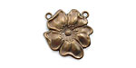 Vintaj Natural Brass Flower Pendant 19mm