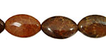 Fossil Coral (red) Horse Eye 19x12mm