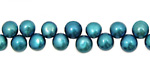 Teal Dancing Button 6-6.5mm