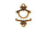 TierraCast Antique Gold (plated) Large Keepsake Toggle Clasp 16xmm,16 Bar