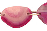 Ruby Agate w/Rings Natural Edge Freeform Faceted Slab 30-45x22-37mm