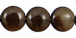 Smoky Quartz Puff Coin 18mm