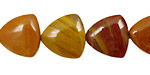 Golden Wooden Jasper Triangle 15mm
