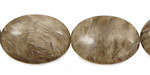 China Silver Leaf Flat Oval 25x18mm